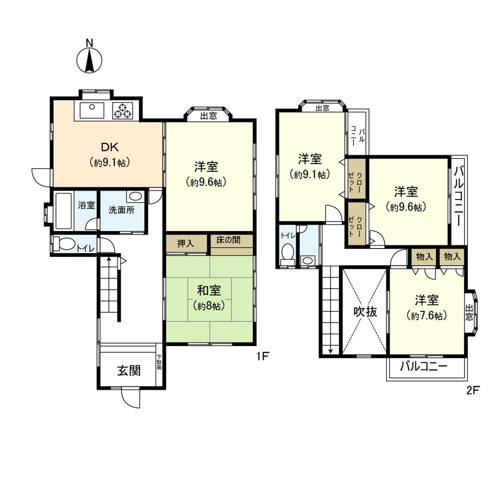 Floor plan. 11.2 million yen, 5LDK, Land area 258.04 sq m , Building area 128.35 sq m
