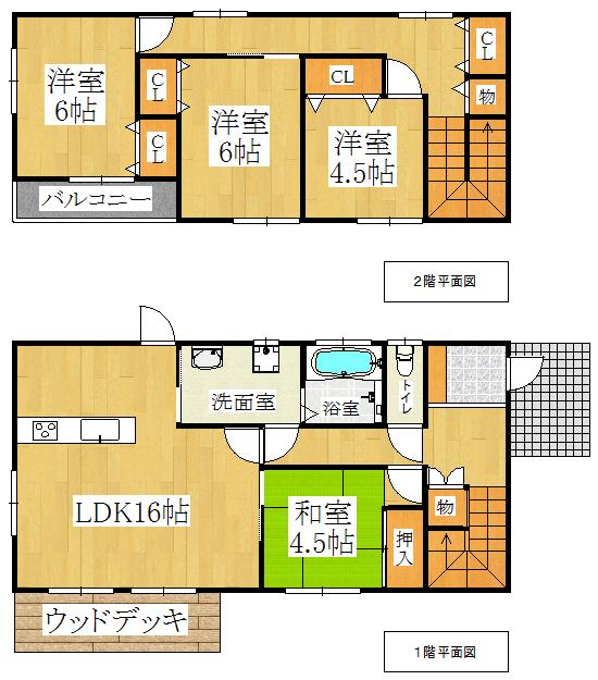 Floor plan. 23,900,000 yen, 4LDK, Land area 169.31 sq m , Building area 104.33 sq m