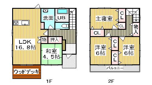 Floor plan. 24,900,000 yen, 4LDK, Land area 162.53 sq m , Building area 103.5 sq m