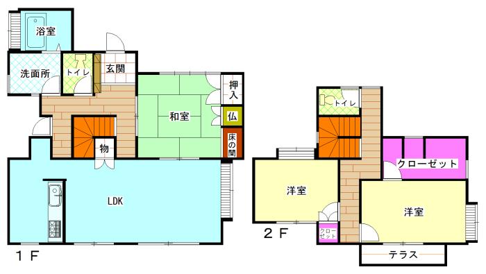 Floor plan. 14.8 million yen, 3LDK, Land area 200.82 sq m , Building area 115.73 sq m