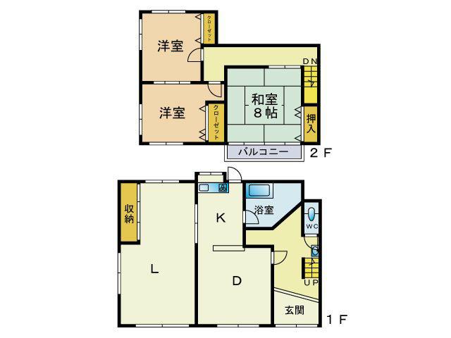 Floor plan. 3.5 million yen, 3LDK, Land area 174.91 sq m , Building area 70.38 sq m