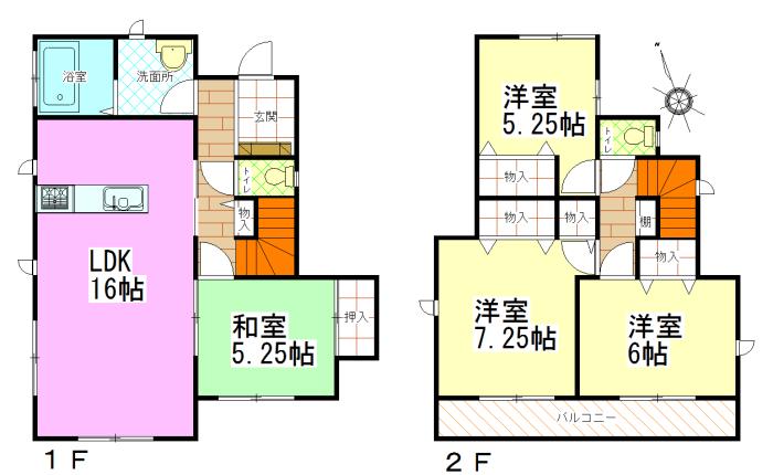 Floor plan. (1 Building), Price 20.8 million yen, 4LDK, Land area 147.64 sq m , Building area 95.63 sq m