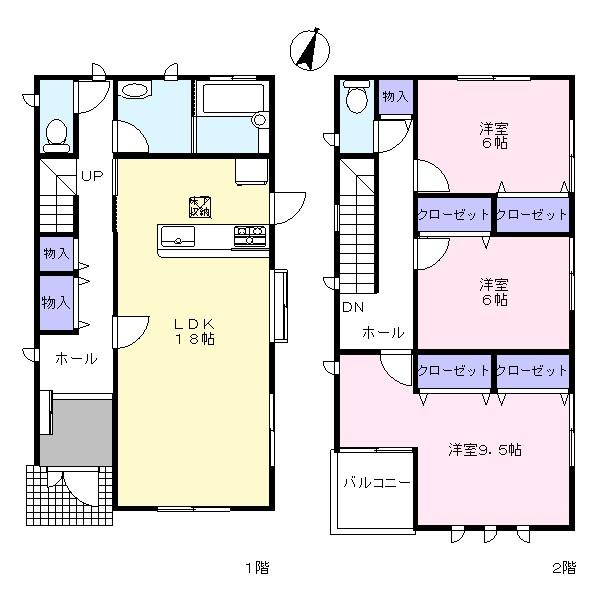 Floor plan. (1 Building), Price 22.5 million yen, 3LDK, Land area 143.27 sq m , Building area 106.81 sq m