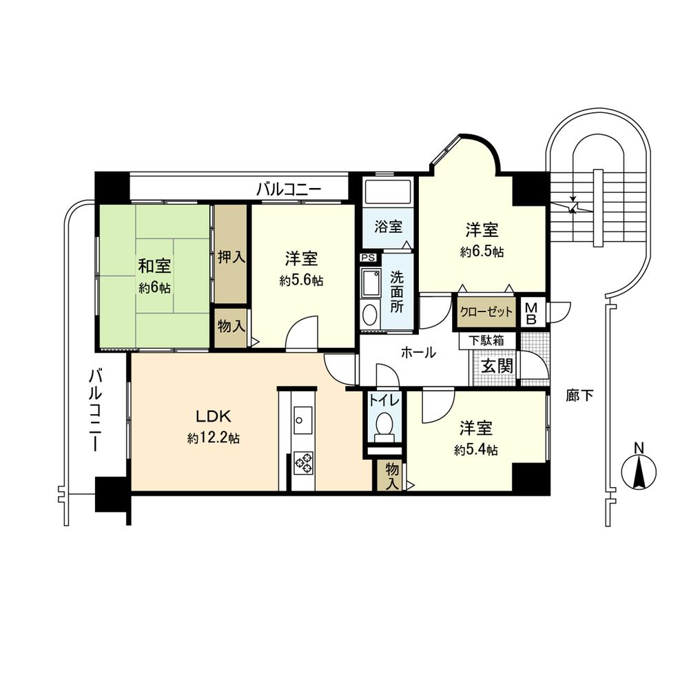 Floor plan. 4LDK, Price 10.8 million yen, Occupied area 78.66 sq m , Balcony area 12.03 sq m