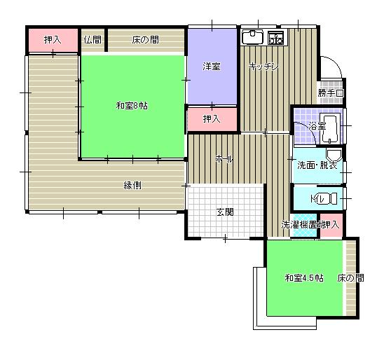 Floor plan. 15.5 million yen, 2DK + S (storeroom), Land area 294 sq m , Building area 82.81 sq m