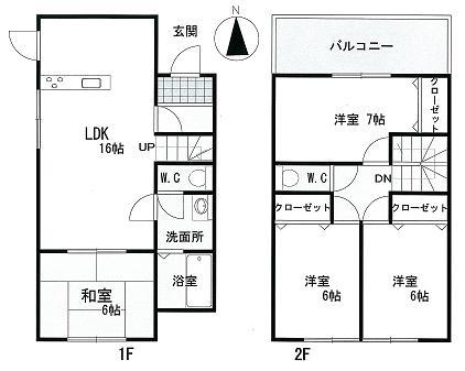 Building plan example (floor plan). Building plan example, Land price 8 million yen, Land area 120.4 sq m plan Mato is 4LDK. Parking is two ~ 3 is a single. 
