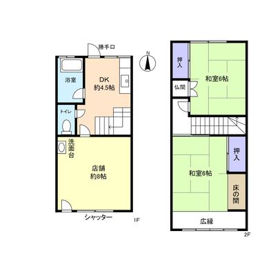 Floor plan. 6.5 million yen, 3DK, Land area 39.24 sq m , Building area 75.77 sq m