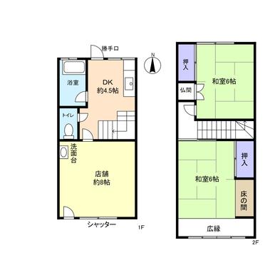 Floor plan. 6.5 million yen, 3DK, Land area 39.24 sq m , Building area 75.77 sq m