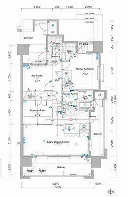 Floor plan. 3LDK, Price 21.9 million yen, Occupied area 76.77 sq m