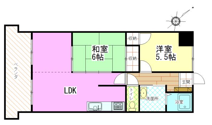 Floor plan. 3LDK, Price 9.5 million yen, Occupied area 57.36 sq m