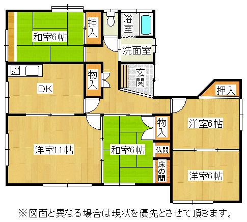 Floor plan. 13.8 million yen, 5DK, Land area 337.89 sq m , Building area 96.42 sq m