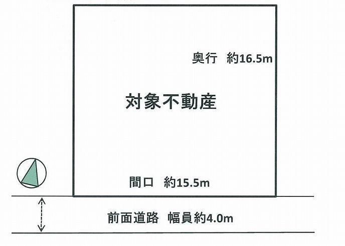 Compartment figure. Land price 9.5 million yen, It is shaping the land of the land area 257.66 sq m south road