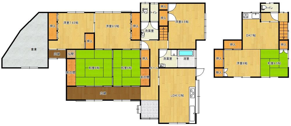 Floor plan. 28 million yen, 8LDK, Land area 3,308.2 sq m , Building area 212 sq m
