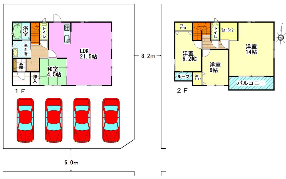 Floor plan. 31,980,000 yen, 4LDK, Land area 217.69 sq m , Building area 118.4 sq m