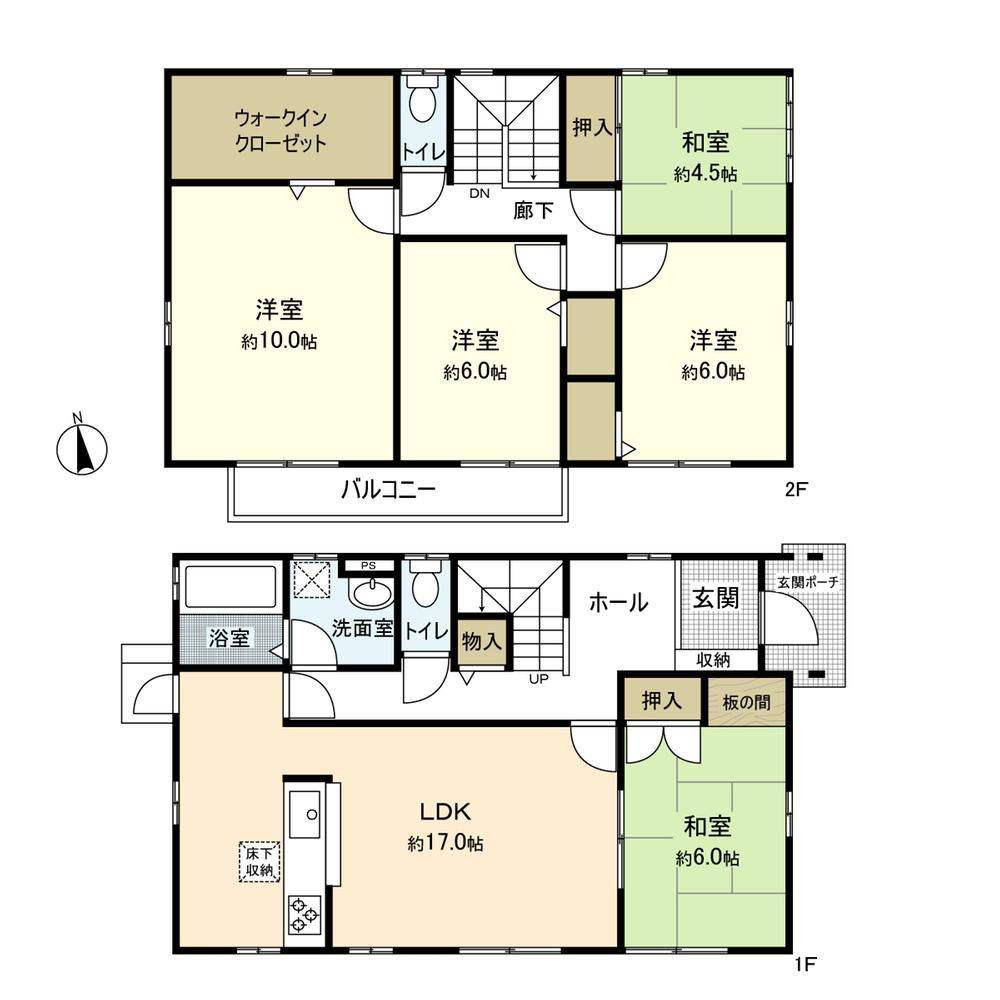 Floor plan. 17.8 million yen, 5LDK, Land area 230.81 sq m , Building area 128.67 sq m
