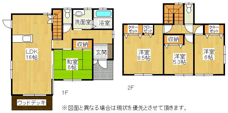 Floor plan. 23.8 million yen, 4LDK, Land area 164.2 sq m , Building area 104.33 sq m