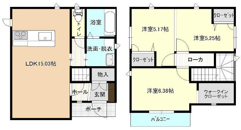 Floor plan. 27,980,000 yen, 3LDK, Land area 129.42 sq m , Building area 80.32 sq m