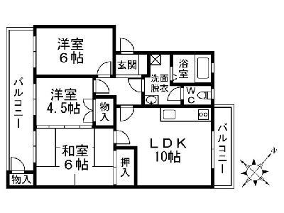 Floor plan. 3LDK, Price 3.8 million yen, Occupied area 52.56 sq m , Balcony area 10.32 sq m