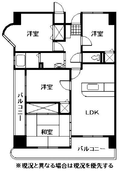 Floor plan. 4LDK, Price 10.8 million yen, Occupied area 78.66 sq m , Balcony area 12.03 sq m