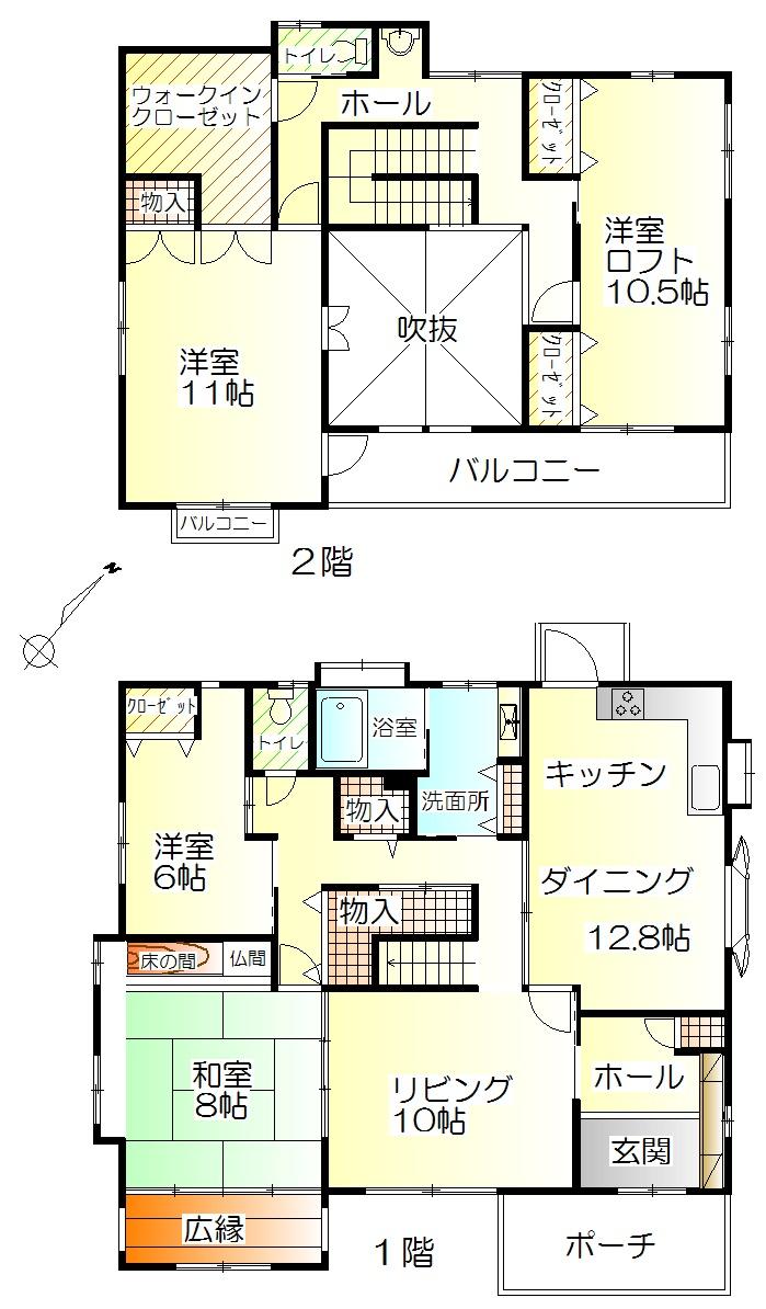 Floor plan. 42 million yen, 4LDK + S (storeroom), Land area 366.81 sq m , Building area 199.14 sq m floor plan