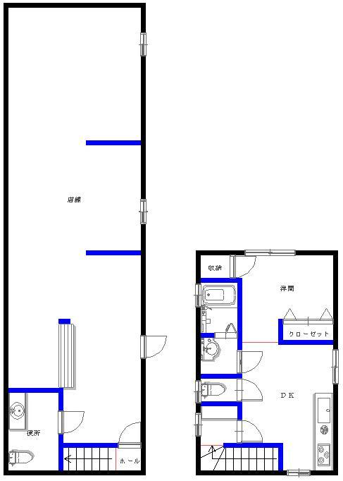 Floor plan. 23 million yen, 1DK, Land area 166.92 sq m , Building area 103.5 sq m