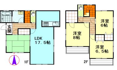 Floor plan. 23.8 million yen, 4LDK + S (storeroom), Land area 171.21 sq m , Building area 105.57 sq m