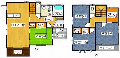 Floor plan. 26,300,000 yen, 4LDK, Land area 158.79 sq m , Building area 105.98 sq m