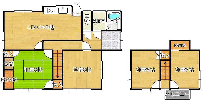 Floor plan. 11.8 million yen, 4LDK, Land area 178 sq m , Building area 97.69 sq m