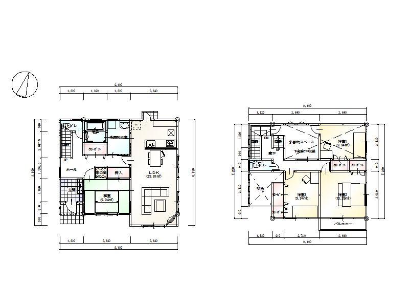 Floor plan. 27,800,000 yen, 4LDK + S (storeroom), Land area 202.51 sq m , Building area 126.69 sq m