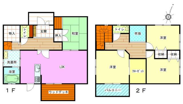 Floor plan. 22,900,000 yen, 4LDK+S, Land area 186.33 sq m , Building area 115.92 sq m