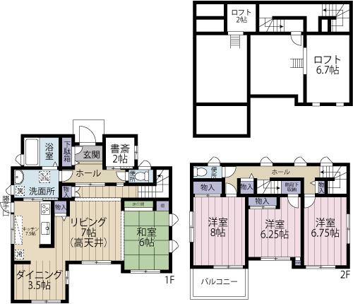 Floor plan. 24 million yen, 4LDK + S (storeroom), Land area 234.6 sq m , Building area 122.19 sq m