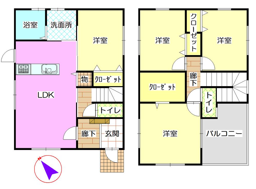 Floor plan. 18.9 million yen, 4LDK + S (storeroom), Land area 131.07 sq m , Building area 104.16 sq m