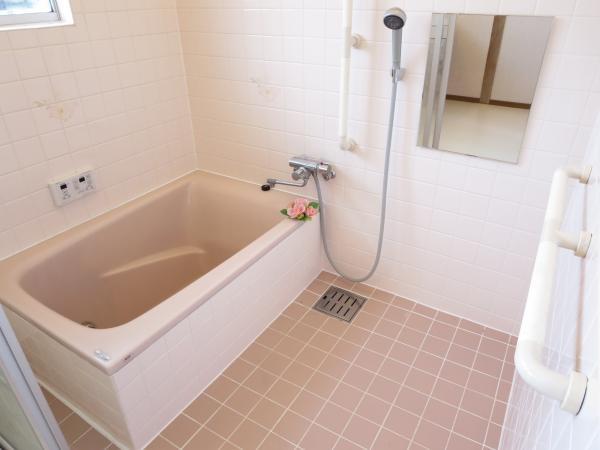 Bathroom. It is beautiful in the pre-cleaning.