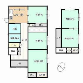 Floor plan. 12.8 million yen, 5DK, Land area 220.13 sq m , Building area 101.54 sq m
