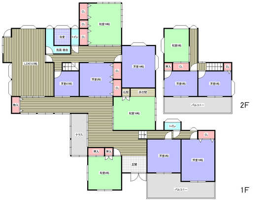 Floor plan. 20 million yen, 11LDK, Land area 1,351.22 sq m , Building area 335.42 sq m