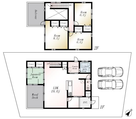 Floor plan. (No. 1 point), Price 29,800,000 yen, 4LDK, Land area 209.47 sq m , Building area 108.47 sq m