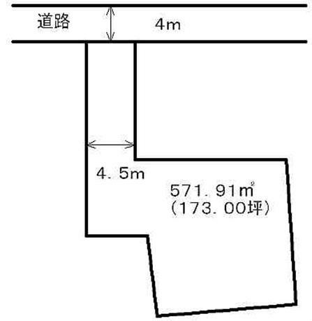 Compartment figure. Land price 17 million yen, Land area 571.91 sq m