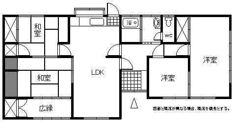 Floor plan. 9.5 million yen, 4LDK, Land area 225.28 sq m , Building area 72.83 sq m
