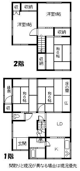 Floor plan. 16.8 million yen, 6DK, Land area 471.77 sq m , Building area 95.23 sq m