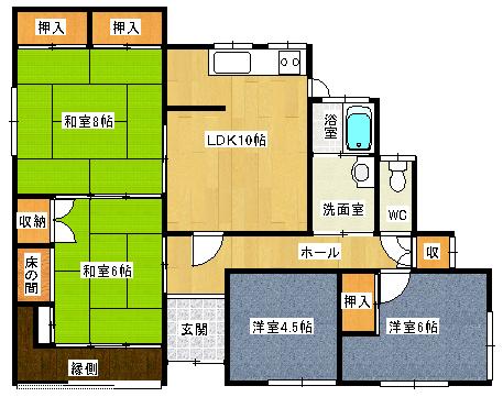 Floor plan. 7 million yen, 4LDK, Land area 205.98 sq m , Building area 85.26 sq m