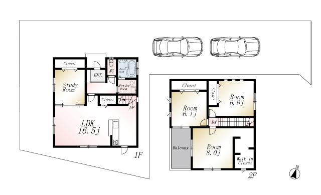 Floor plan. (No. 12 locations), Price 25,800,000 yen, 4LDK, Land area 181.48 sq m , Building area 104.33 sq m