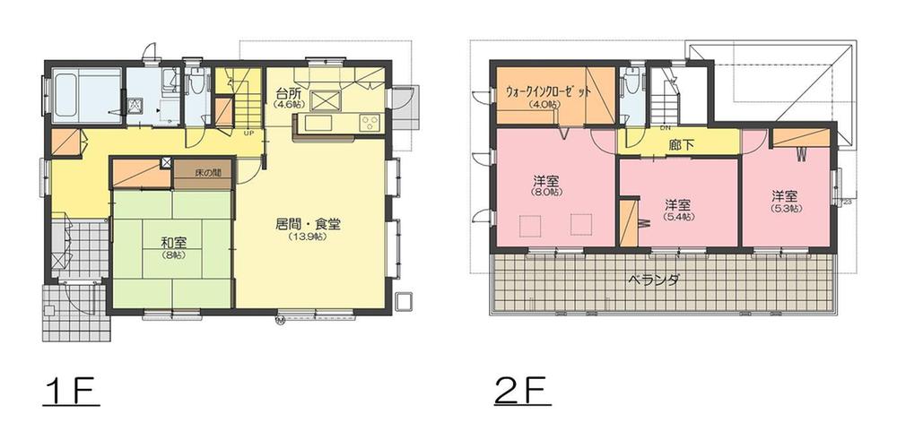 Floor plan. 29,800,000 yen, 4LDK + S (storeroom), Land area 224.14 sq m , Is a floor plan of the building area 126.6 sq m spacious 4LDK + S