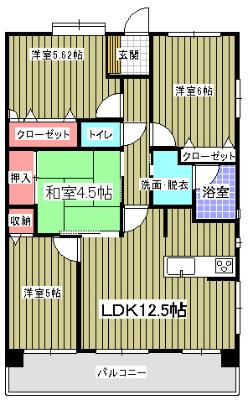 Floor plan. 4LDK, Price 16.8 million yen, Occupied area 77.66 sq m