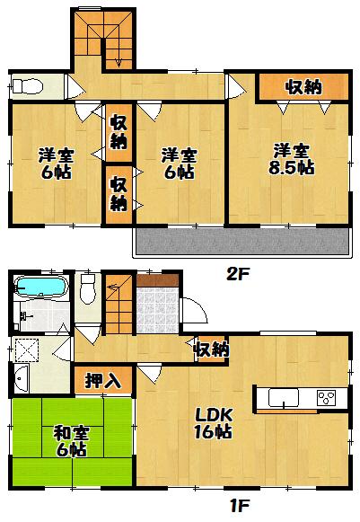 Floor plan. 21,980,000 yen, 4LDK, Land area 142.93 sq m , Building area 103.5 sq m