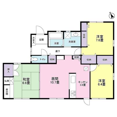 Floor plan. 3LD ・ K type (84.62 sq m)