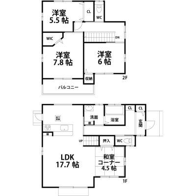 Floor plan. 28.8 million yen, 4LDK, Land area 239.46 sq m , Building area 101.75 sq m