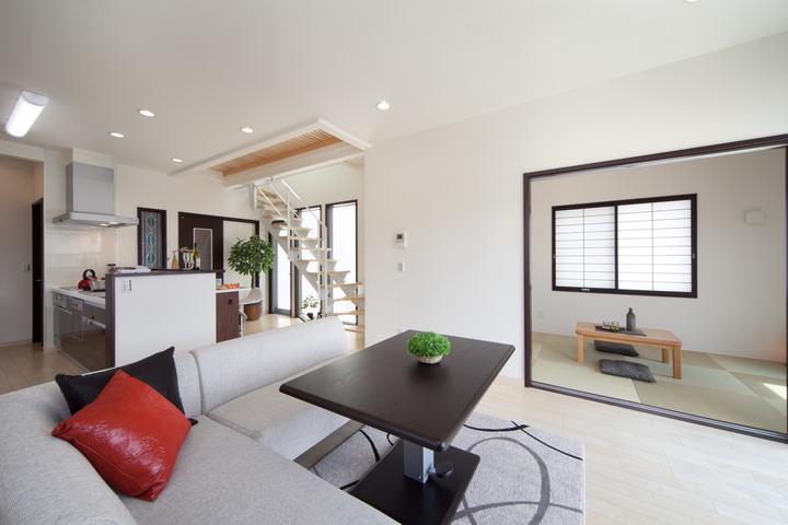 Living. Japanese-style room to connect with LDK.