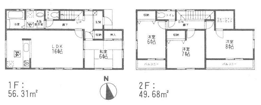 Floor plan. 22,980,000 yen, 4LDK + S (storeroom), Land area 191.36 sq m , Building area 105.99 sq m