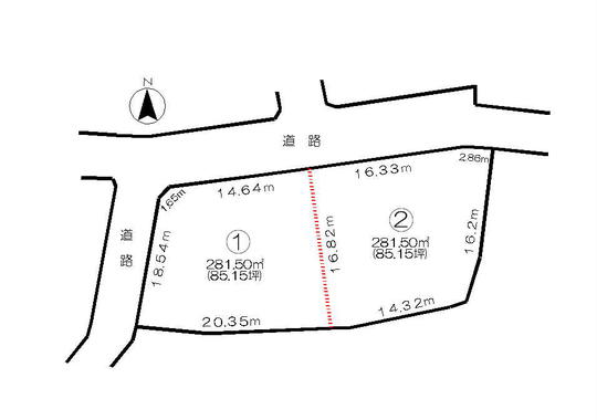 Compartment figure. Land price 4 million yen, Land area 281.5 sq m