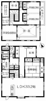 Floor plan. 51,500,000 yen, 4LDK + S (storeroom), Land area 545.31 sq m , Building area 217 sq m